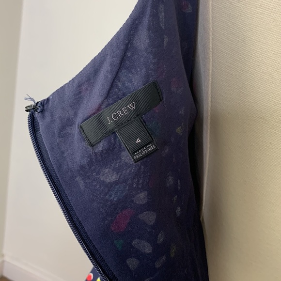 J. CREW Ratti Happy Cat Blue Cotton Midi Dress, Size 4 - Picture 11 of 16